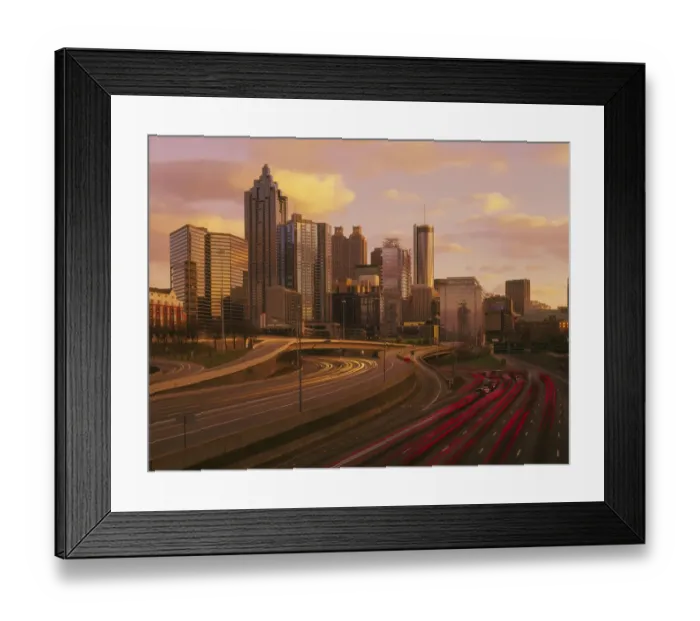 Framed Print : Atlanta Georgia skyline at dusk Framed Print : Atlanta Georgia skyline at dusk