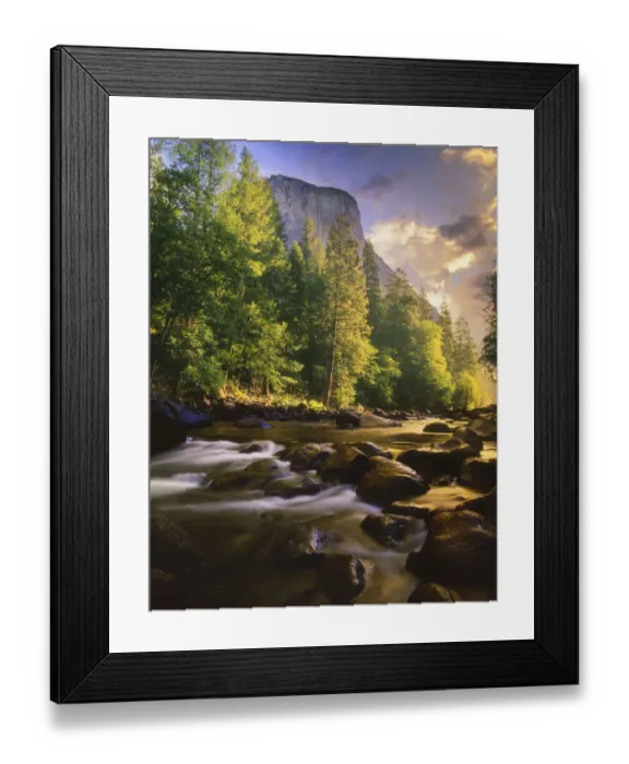 Framed Print : Merced River flows through Yosemite National Park in California Framed Print : Merced River flows through Yosemite National Park in California