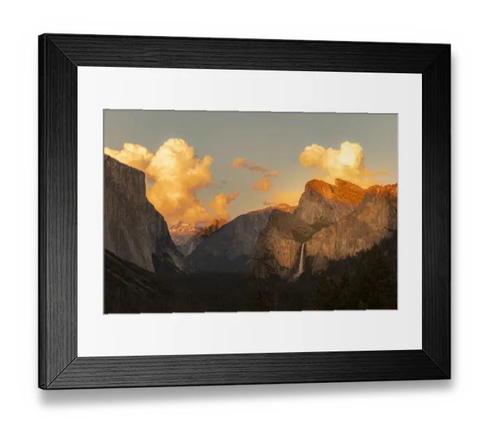 Framed Print : Iconic Tunnel View with Lenticular sunset clouds. Yosemite valley Framed Print : Iconic Tunnel View with Lenticular sunset clouds. Yosemite valley