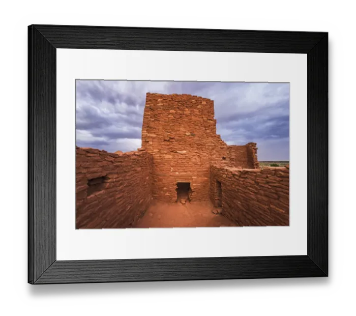 Framed Print : Approaching storm over Wukoki Ruin, Wupatki National Monument, Arizona Framed Print : Approaching storm over Wukoki Ruin, Wupatki National Monument, Arizona