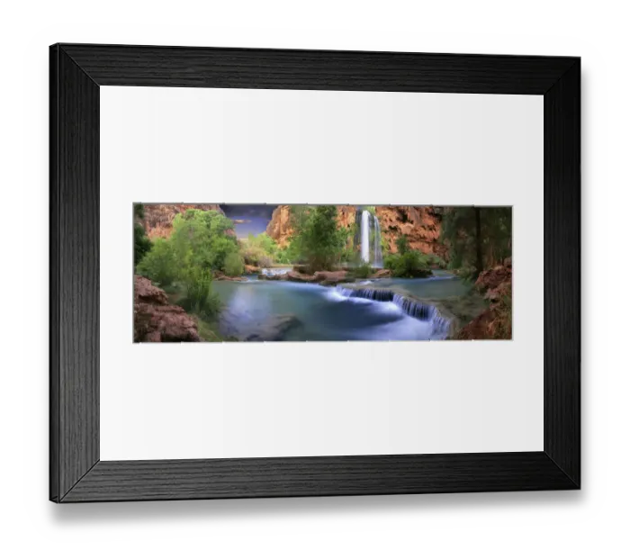 Framed Print : Havasu Falls at the bottom of the Grand Canyon in Arizona Framed Print : Havasu Falls at the bottom of the Grand Canyon in Arizona