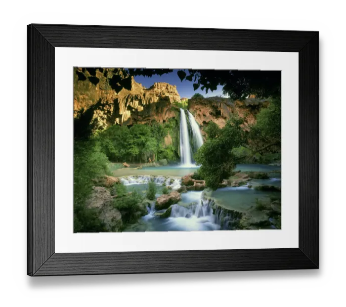 Framed Print : Havasu Falls at the bottom of the Grand Canyon in Arizona Framed Print : Havasu Falls at the bottom of the Grand Canyon in Arizona
