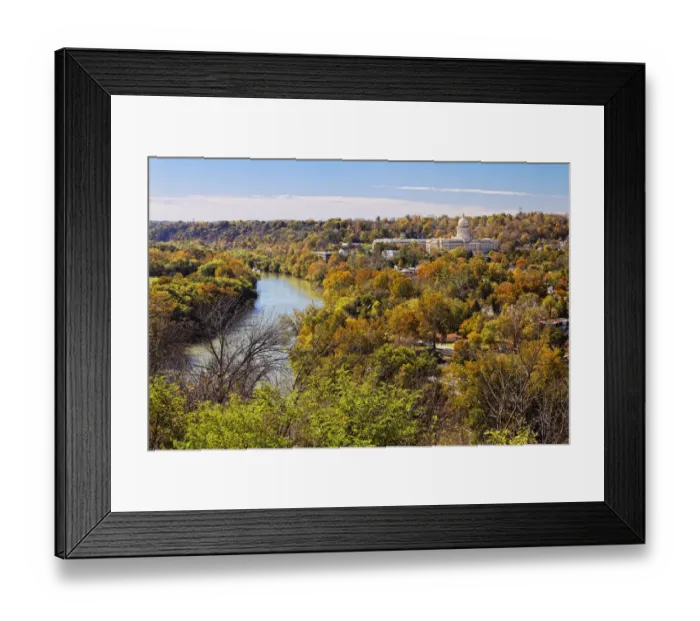 Framed Print : State capital building in autumn, Frankfort, Kentucky