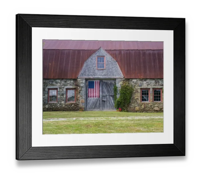Framed Print : USA, Maine. Historic Stone Barn Farm (1820) in Bar Harbor Framed Print : USA, Maine. Historic Stone Barn Farm (1820) in Bar Harbor