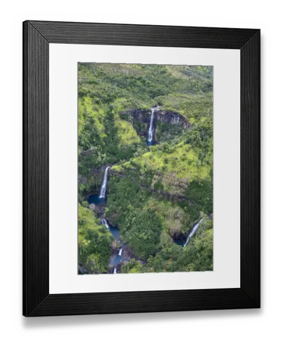 Framed Print : Waterfalls in Waimea Canyon State Park, Kauai, Hawaii, USA Framed Print : Waterfalls in Waimea Canyon State Park, Kauai, Hawaii, USA