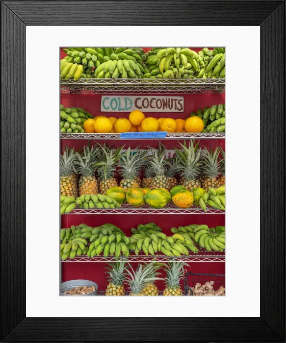 Framed Print : Fresh fruit at the market, Kauai, Hawaii, USA
