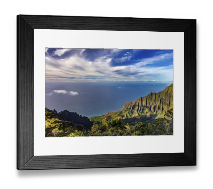 Framed Print : The Napali Coast Wilderness at Kokee State Park in Kauai, Hawaii, USA Framed Print : The Napali Coast Wilderness at Kokee State Park in Kauai, Hawaii, USA