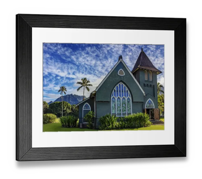 Framed Print : Historic Waioli Huiia Church in Hanalei in Kauai, Hawaii, USA Framed Print : Historic Waioli Huiia Church in Hanalei in Kauai, Hawaii, USA