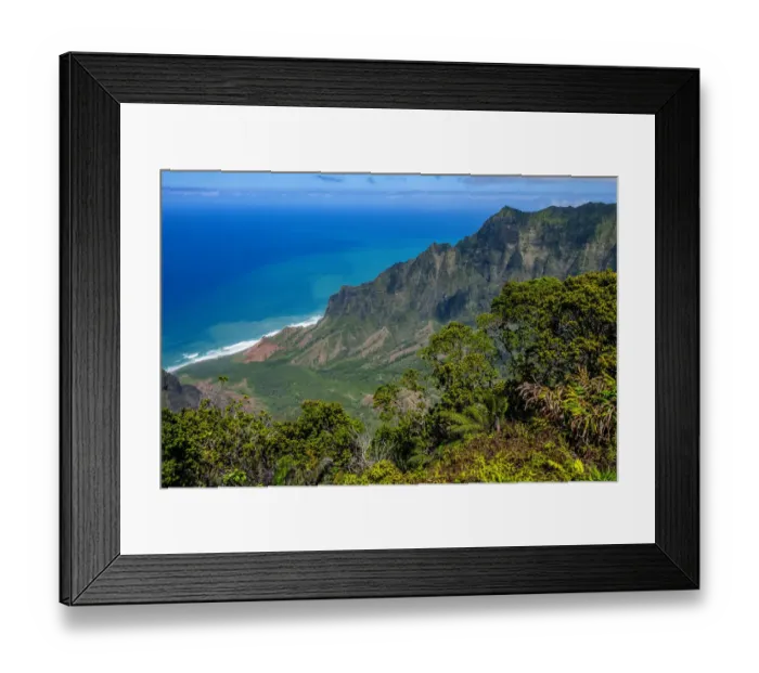Framed Print : Kalalau Valley Lookout, Kauai, Hawaii, USA Framed Print : Kalalau Valley Lookout, Kauai, Hawaii, USA