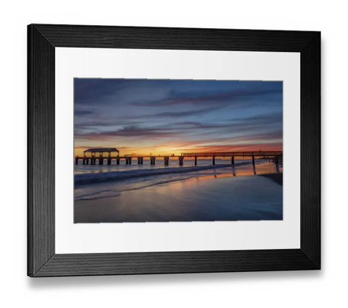 Framed Print : Vivid sunrise clouds silhouette Waimea Pier in Kauai, Hawaii, USA Framed Print : Vivid sunrise clouds silhouette Waimea Pier in Kauai, Hawaii, USA