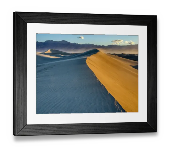 Framed Print : USA, California. Death Valley National Park, Mesquite Flat Sand Dunes