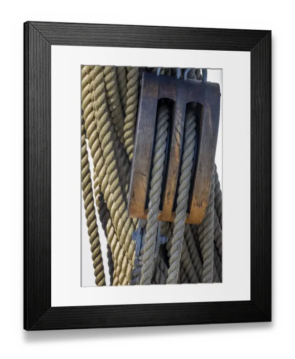 Framed Print : Nautical rigging, San Francisco, California, USA