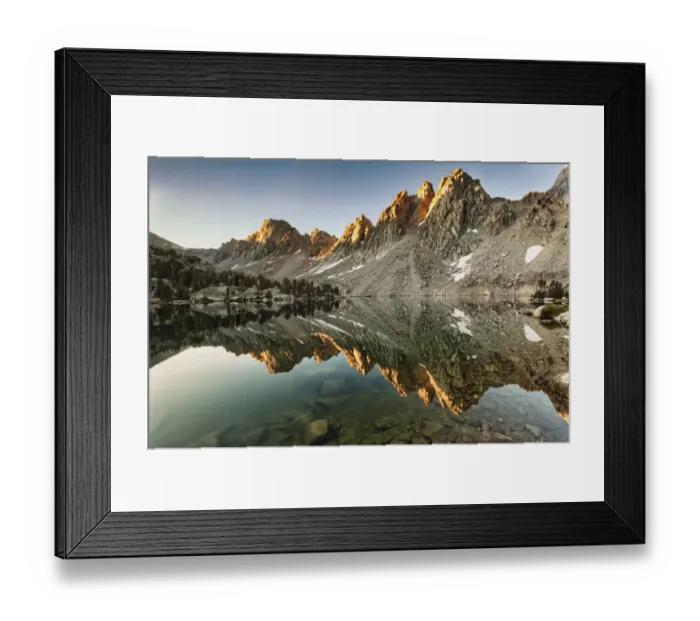 Framed Print : Morning Light, Kearsarge Lake, High Sierra Framed Print : Morning Light, Kearsarge Lake, High Sierra