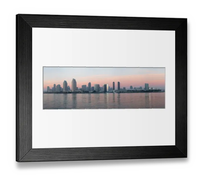 Framed Print : USA, California, San Diego. Panorama of the San Diego skyline as seen from the Coronado Framed Print : USA, California, San Diego. Panorama of the San Diego skyline as seen from the Coronado