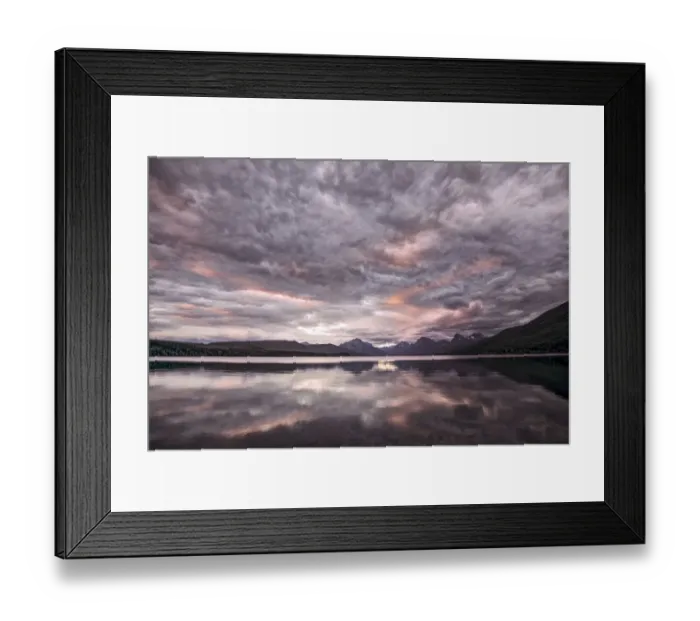 Framed Print : Lake McDonald at sunset in summer, Glacier National Park, Montana Framed Print : Lake McDonald at sunset in summer, Glacier National Park, Montana