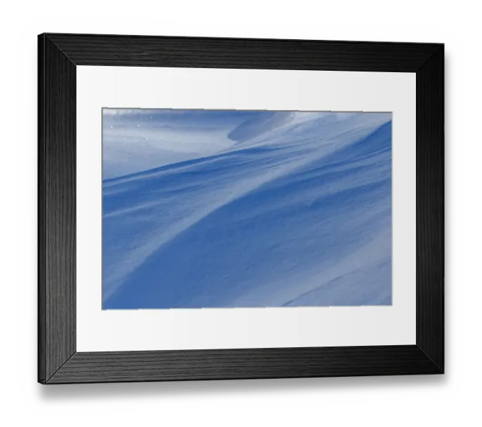 Framed Print : Snowdrift reflecting blue sky, Kalispell, Montana