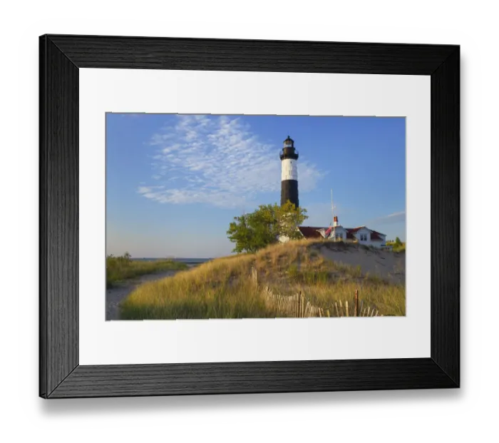 Framed Print : Big Sable Point Lighthouse on the eastern shore of Lake, Michigan