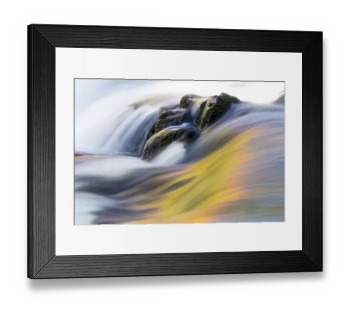 Framed Print : US, Michigan, Upper Peninsula. Water flowing over Bond Falls with reflections Framed Print : US, Michigan, Upper Peninsula. Water flowing over Bond Falls with reflections