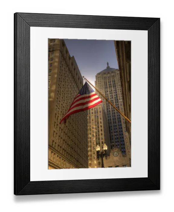 Framed Print : LaSalle street in downtown Chicago Illinois Framed Print : LaSalle street in downtown Chicago Illinois