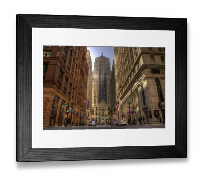 Framed Print : LaSalle street in downtown Chicago Illinois Framed Print : LaSalle street in downtown Chicago Illinois