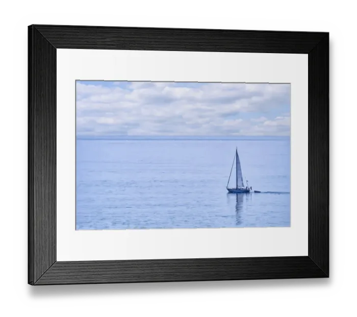 Framed Print : Sailboat on Nahant Bay, Massachusetts