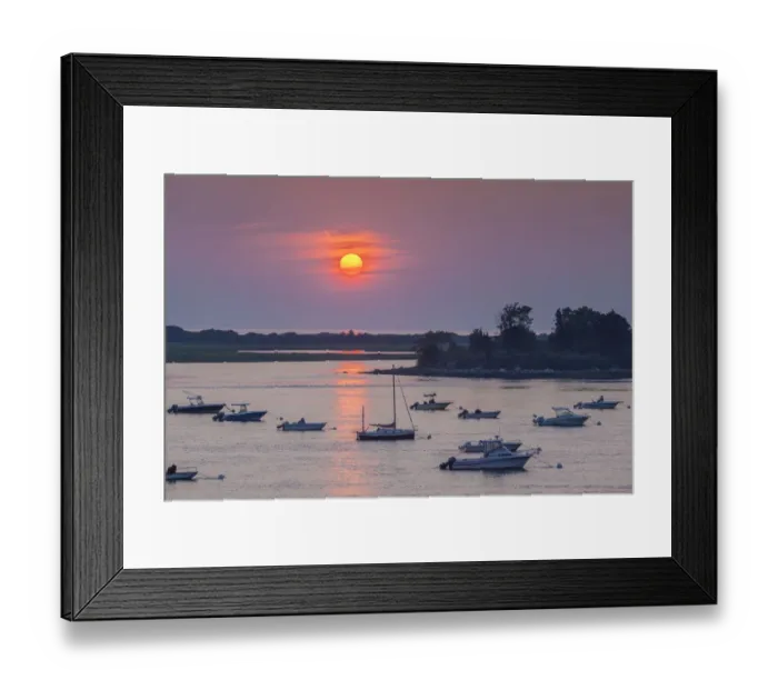 Framed Print : USA, New England, Massachusetts, Ipswich, sunrise over Great Neck