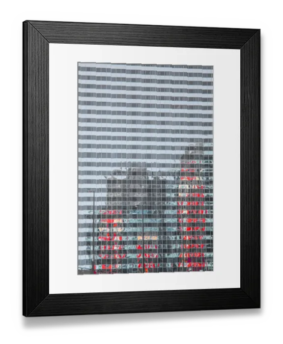 Framed Print : Shot from the Chicago River in downtown Chicago, reflections of city skyline in a massive Framed Print : Shot from the Chicago River in downtown Chicago, reflections of city skyline in a massive