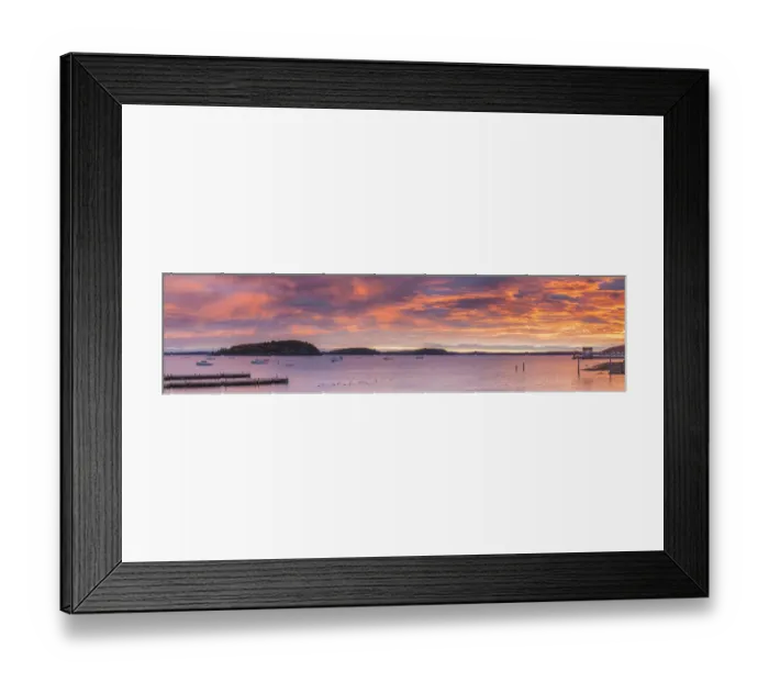 Framed Print : USA, Maine, Mt. Desert Island, Bar Harbor, view of Frenchman Bay, autumn, sunrise Framed Print : USA, Maine, Mt. Desert Island, Bar Harbor, view of Frenchman Bay, autumn, sunrise