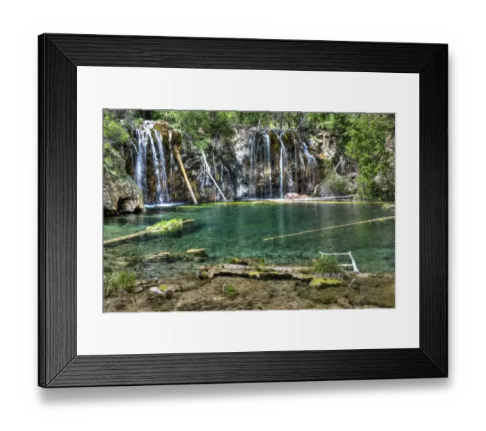 Framed Print : Lush and beautiful hanging lake near Glenwood springs in the Colorado Rocky Mountains Framed Print : Lush and beautiful hanging lake near Glenwood springs in the Colorado Rocky Mountains