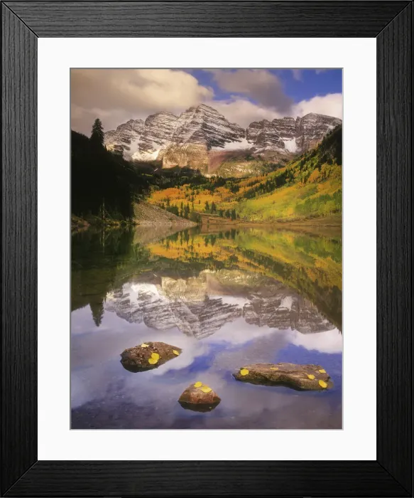 Framed Print : Fall morning at the Maroon Bells in the Rocky Mountains near Aspen Colorado Framed Print : Fall morning at the Maroon Bells in the Rocky Mountains near Aspen Colorado
