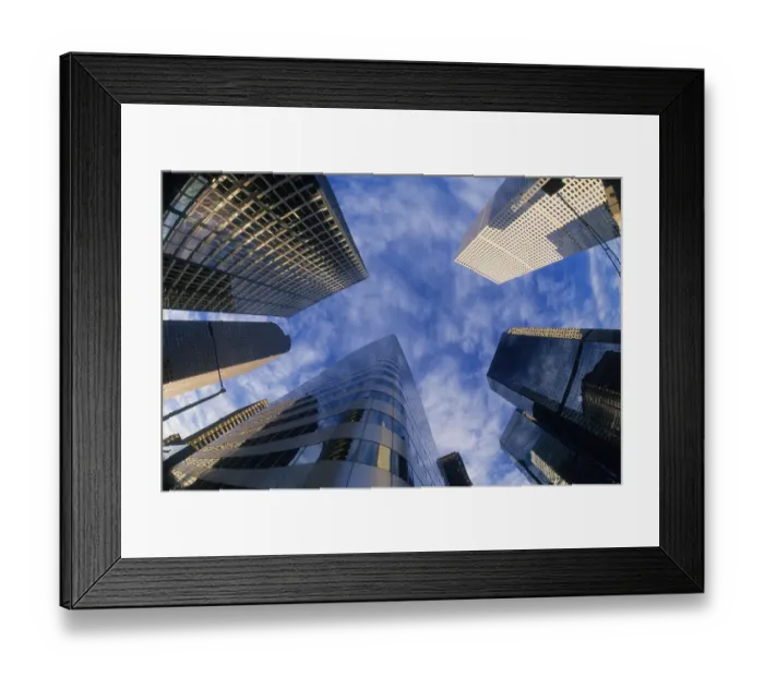 Framed Print : Looking up into Denver, Colorado skyline Framed Print : Looking up into Denver, Colorado skyline
