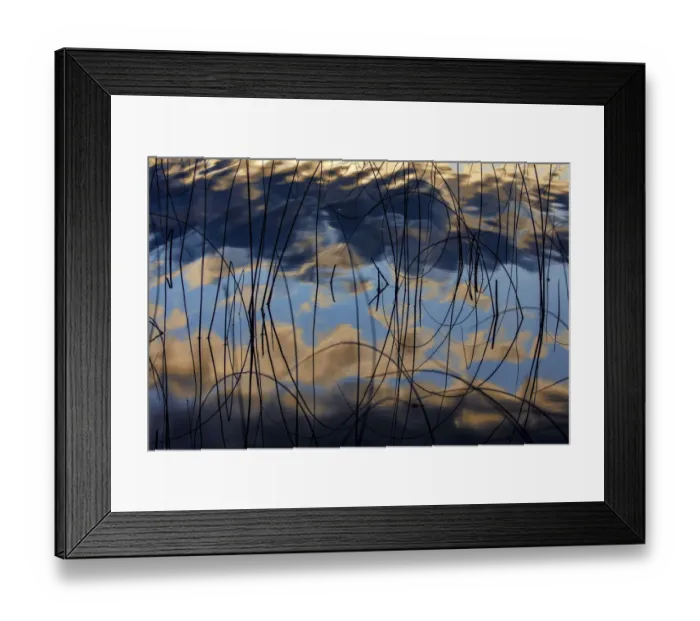Framed Print : Autumn reflections in Spencer Lake near Whitefish, Montana, USA Framed Print : Autumn reflections in Spencer Lake near Whitefish, Montana, USA