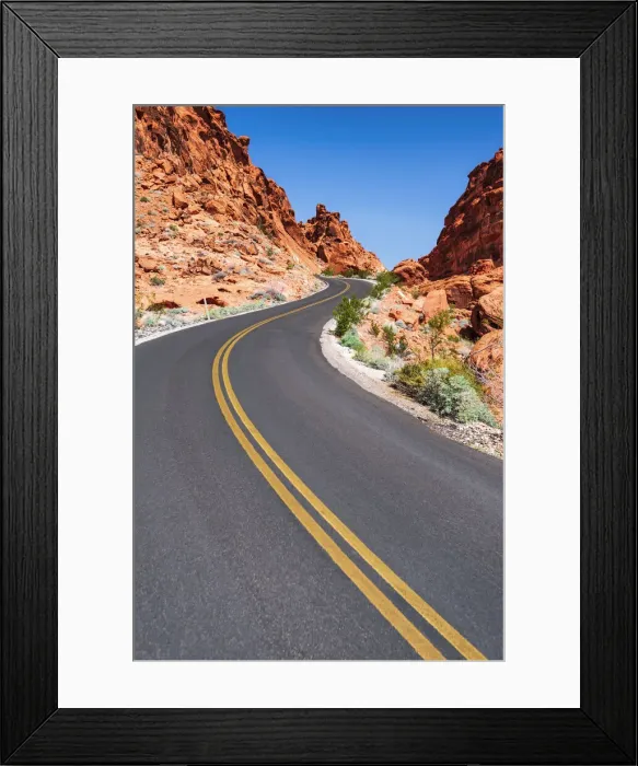 Framed Print : Park scenic byway, Valley of Fire State Park, Nevada, USA Framed Print : Park scenic byway, Valley of Fire State Park, Nevada, USA