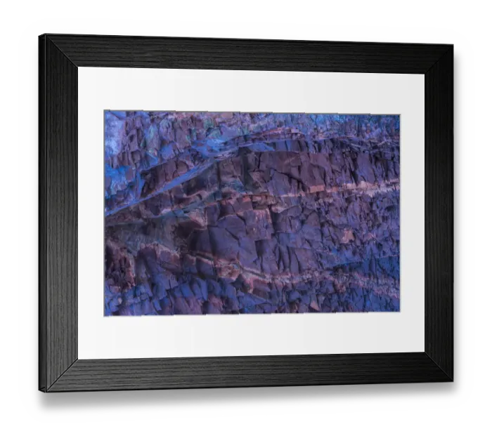 Framed Print : USA, Minnesota, Lake Superior. Trail on rock cliff. Credit as