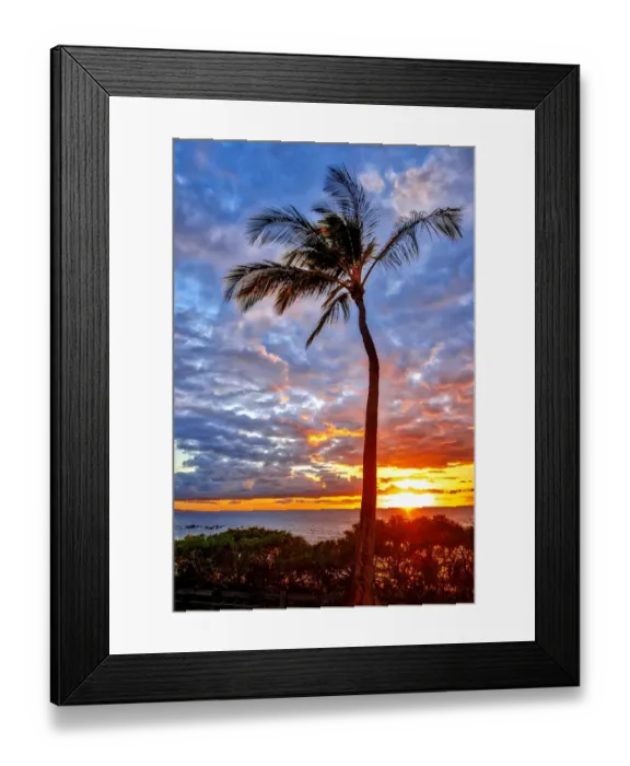 Framed Print : Sunset on Wailea Beach, Maui, Hawaii, USA