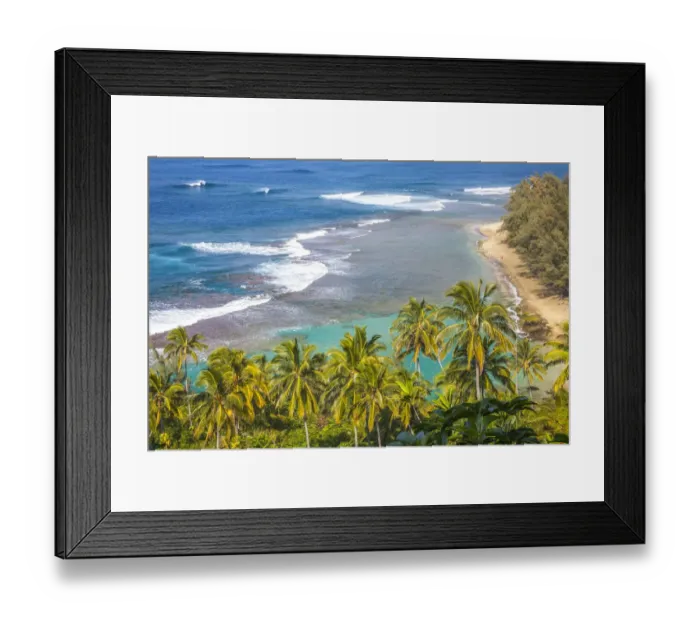Framed Print : USA, Hawaii, Kauai, shoreline along the Na Pali Coast State Wilderness Park Framed Print : USA, Hawaii, Kauai, shoreline along the Na Pali Coast State Wilderness Park