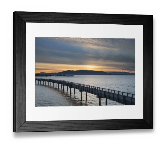 Framed Print : Taylor Dock Boardwalk at sunset, Boulevard Park, Bellingham, Washington State Framed Print : Taylor Dock Boardwalk at sunset, Boulevard Park, Bellingham, Washington State
