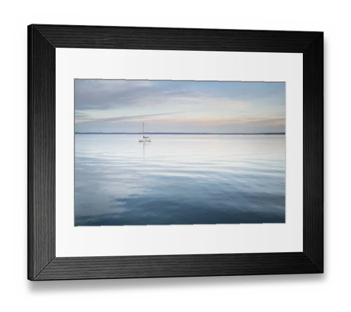 Framed Print : Sailboat anchored in Bellingham Bay on a calm morning, Bellingham, Washington State Framed Print : Sailboat anchored in Bellingham Bay on a calm morning, Bellingham, Washington State
