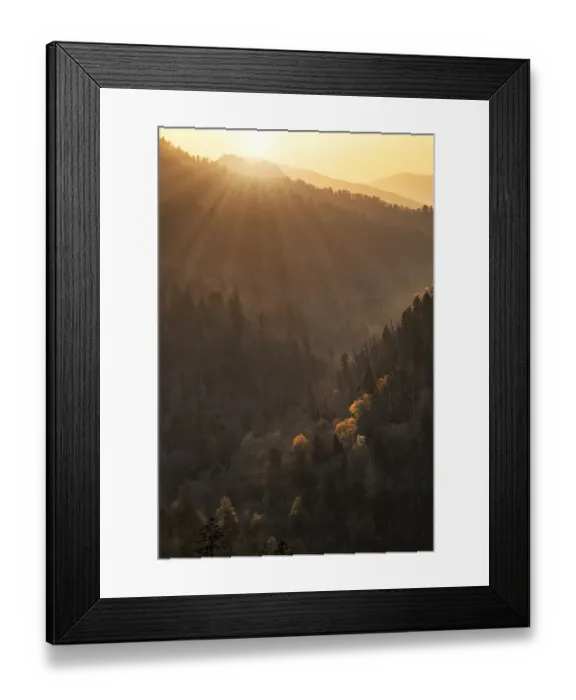 Framed Print : Spring sunset from Morton Overlook, Great Smoky Mountains National Park, Tennessee Framed Print : Spring sunset from Morton Overlook, Great Smoky Mountains National Park, Tennessee