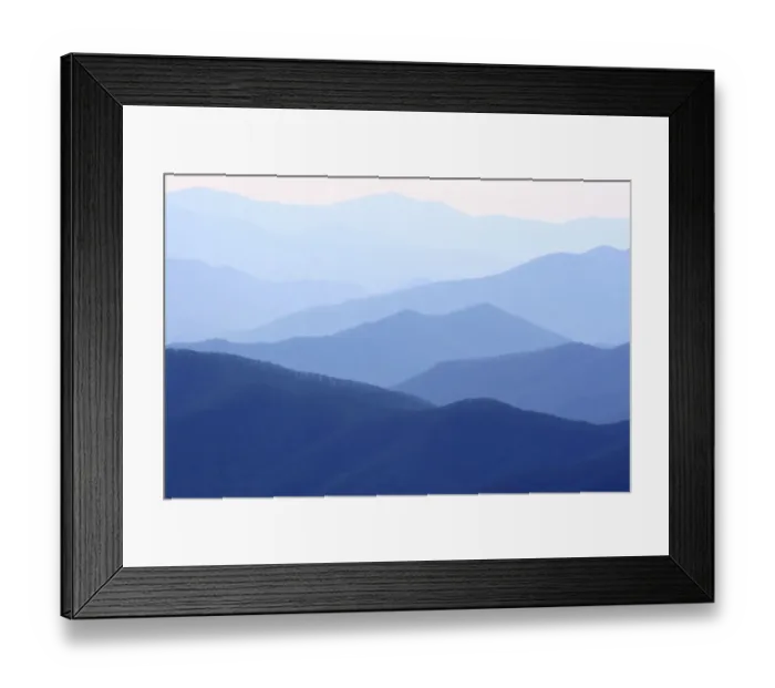 Framed Print : View of Smoky Mountain Range from Clingmans Dome Framed Print : View of Smoky Mountain Range from Clingmans Dome