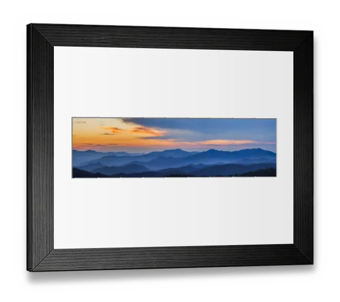 Framed Print : View of Smoky Mountain Range from Clingmans Dome Framed Print : View of Smoky Mountain Range from Clingmans Dome