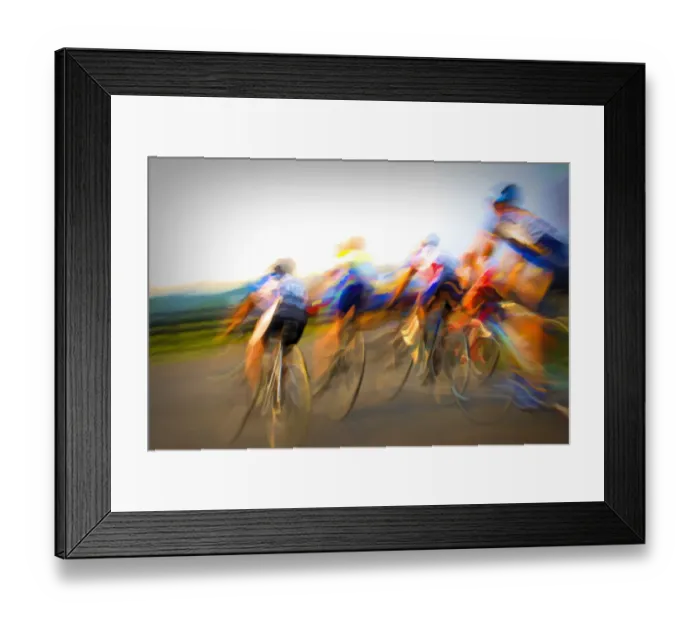 Framed Print : USA, Tennessee. Abstract of contestants in bicycle race Framed Print : USA, Tennessee. Abstract of contestants in bicycle race