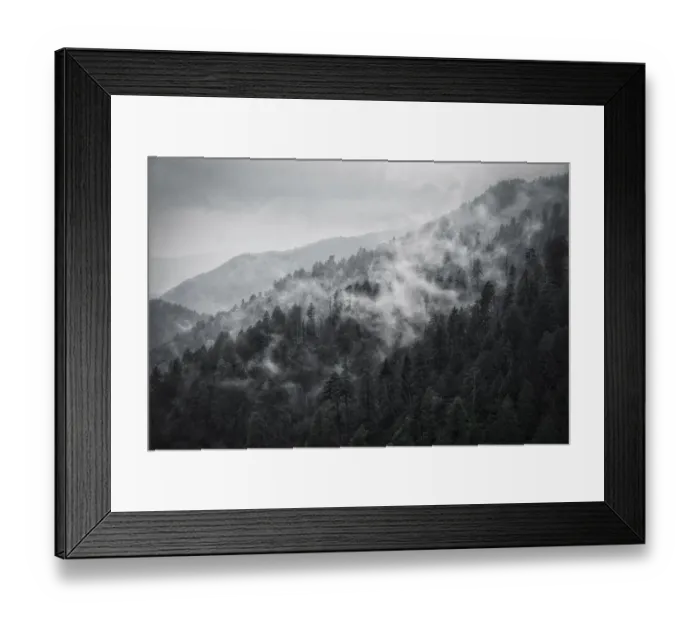 Framed Print : Mountain Clouds at Newfound Gap, Smoky Mountains National Park, Tennessee, USA