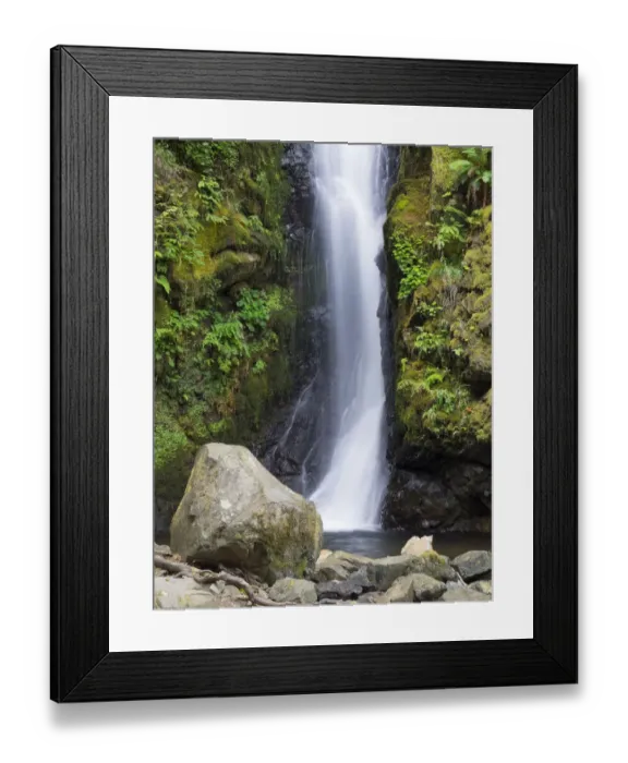 Framed Print : OR, Columbia River Gorge National Scenic Area, Hole in the Wall Falls Framed Print : OR, Columbia River Gorge National Scenic Area, Hole in the Wall Falls