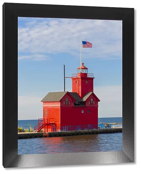 Holland Lighthouse (Big Red) on Lake Michigan, Holland, Michigan