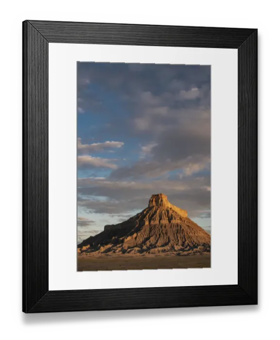 Framed Print : USA, Utah. Early morning clouds at Factory Butte, Upper Blue Hills Framed Print : USA, Utah. Early morning clouds at Factory Butte, Upper Blue Hills