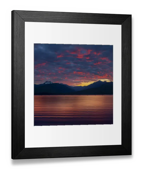 Framed Print : USA, Washington State, Seabeck. Sunset over Hood Canal. Credit as Framed Print : USA, Washington State, Seabeck. Sunset over Hood Canal. Credit as