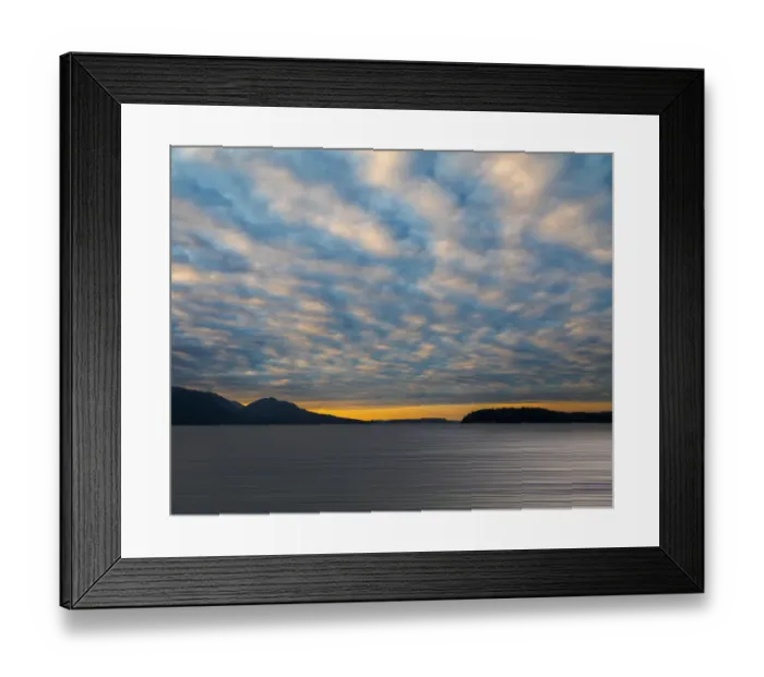 Framed Print : USA, Washington, Seabeck. Cloudy sunset on Hood Canal. Credit as Framed Print : USA, Washington, Seabeck. Cloudy sunset on Hood Canal. Credit as