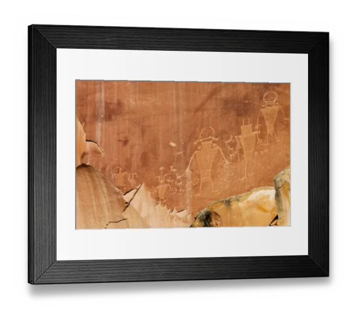 Framed Print : UT, Capitol Reef National Park, Fremont petroglyphs Framed Print : UT, Capitol Reef National Park, Fremont petroglyphs