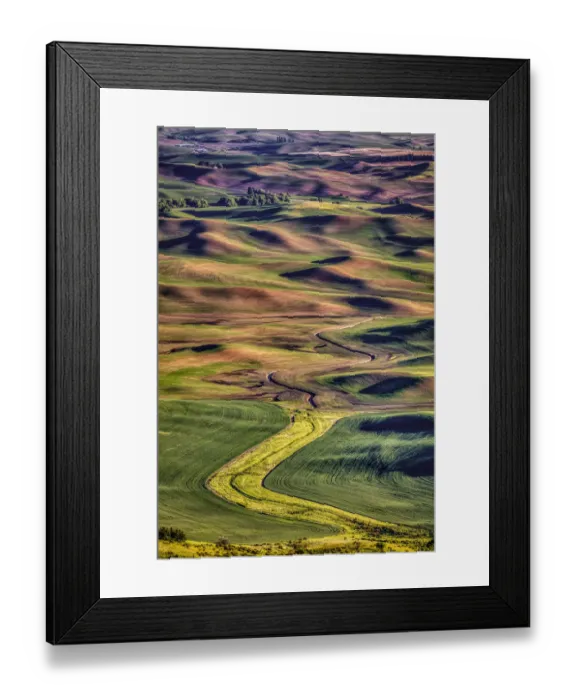 Framed Print : USA, Washington State, Palouse. Steptoe Butte at sunset